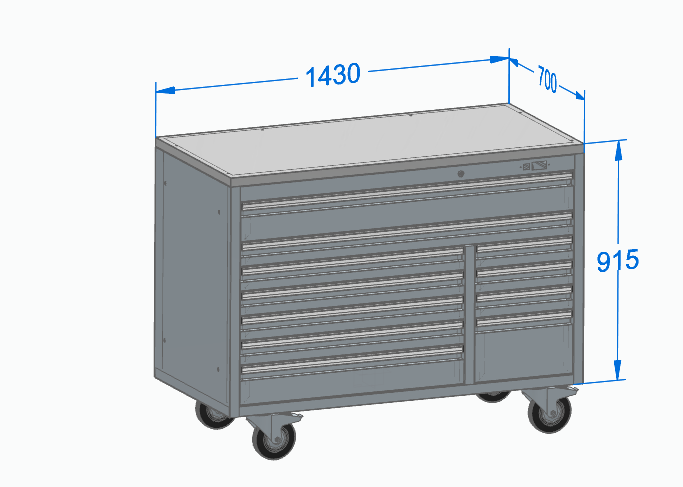 56 inch rolling tool chest
