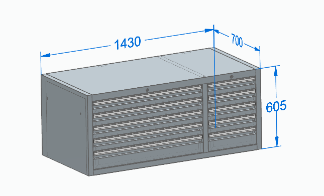 56 Inch Bench Top Tool Chest